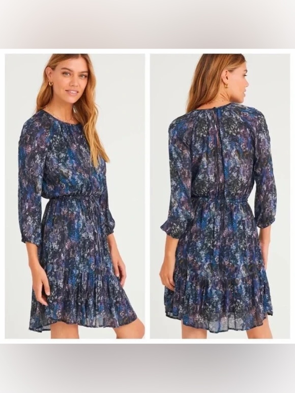 Bella Dahl Floral Tie-Waist Mini Dress